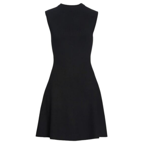 Club Monaco black Kaytee funnel neck fit and flare sweater dress size XS - Picture 4 of 7